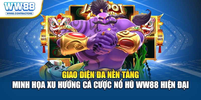 Giao diện đa nền tảng minh họa xu hướng cá cược nổ hũ WW88 hiện đại
